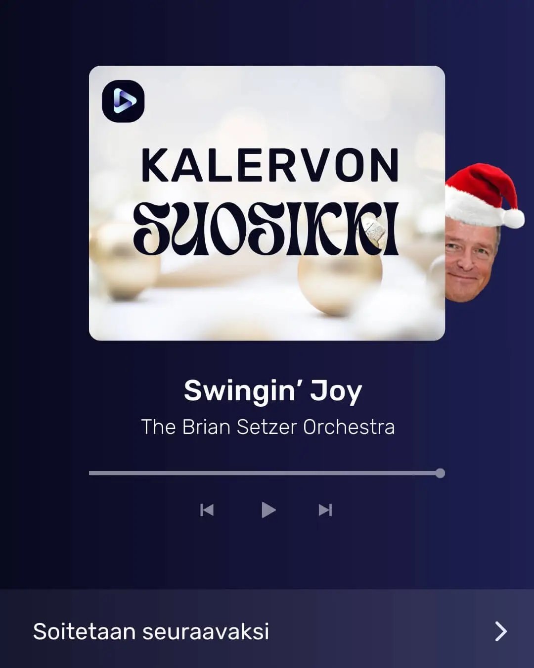 Kalervon kuva ja tekstit: Kalervon suosikki, Swingin' Joy, The Brian Setzer Orchestra.