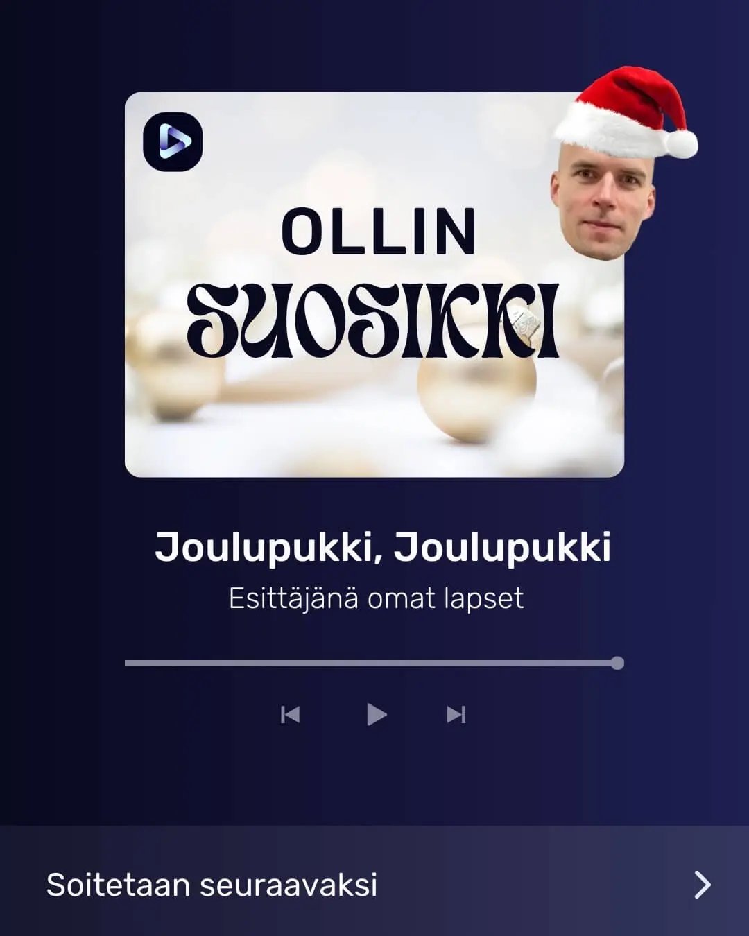 Ollin kuva ja tekstit: Ollin suosikki, Joulupukki, Joulupukki, Esittäjänä omat lapset.
