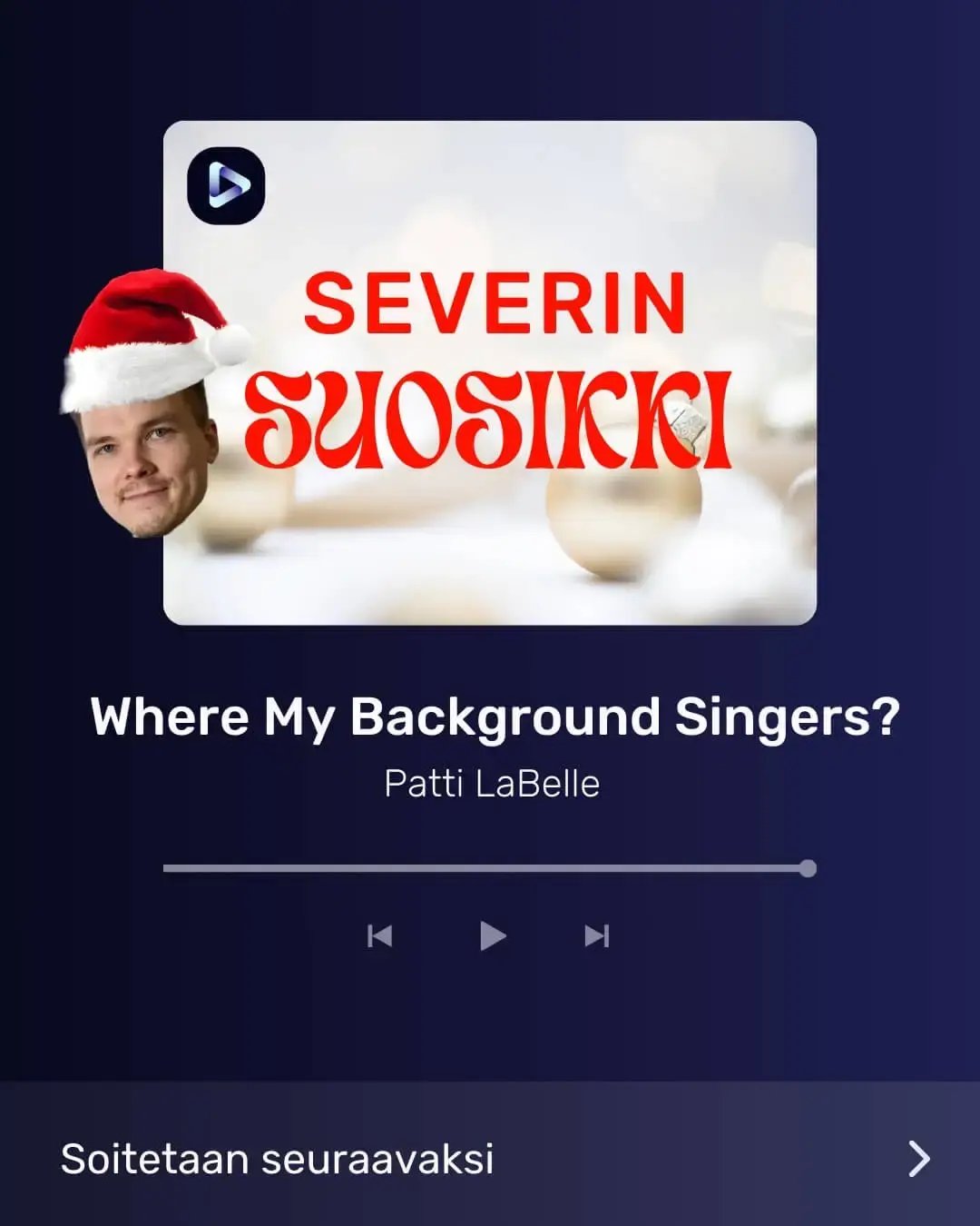 Severin kuva ja tekstit: Severin suosikki, Where My Background Singers, Patti LaBelle.