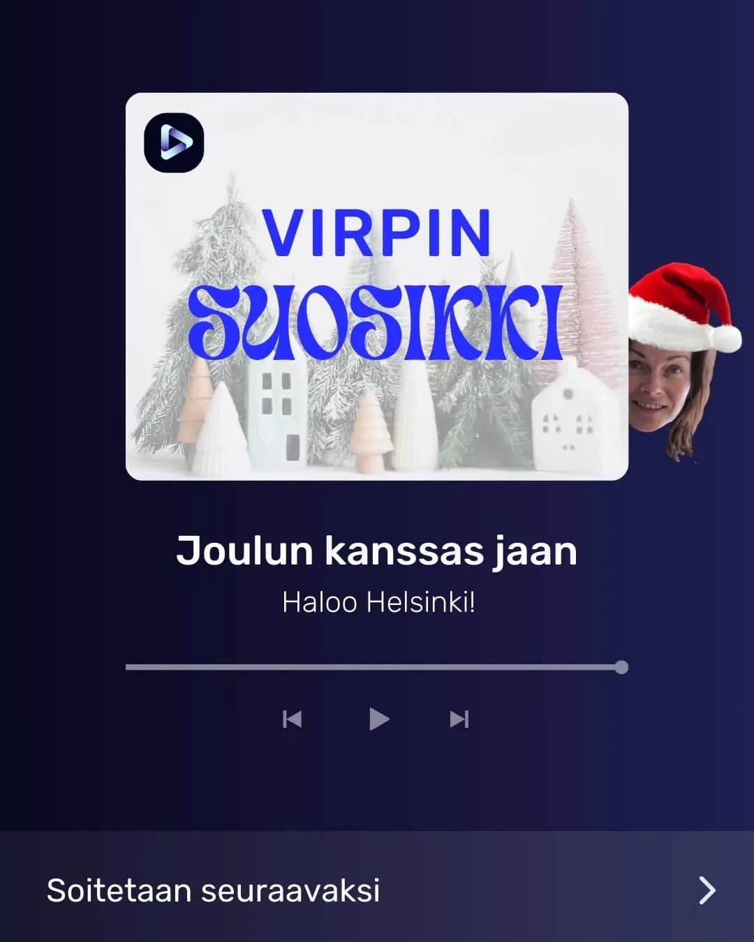 Virpin kuva ja tekstit: Virpin suosikki, Joulun kanssas jaan, Haloo Helsinki.