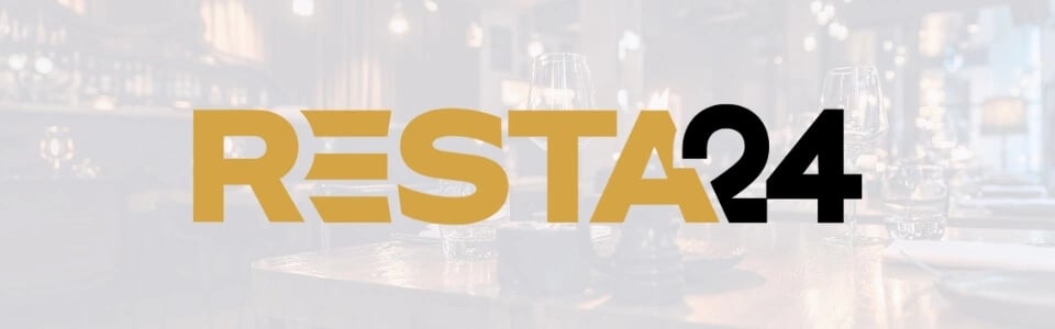 Resta24 logo vaalealla taustalla.