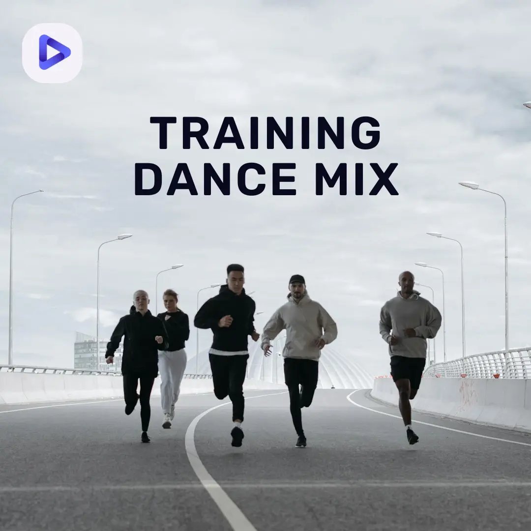 Training Dance Mix -soittolistan kuvake, jossa ihmisiä juoksemassa kadulla.