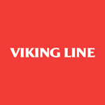 VikingLine logo punaisella taustalla