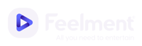 Feelmentin valkoinen logo, jonka alla teksti: All you need to entertain.