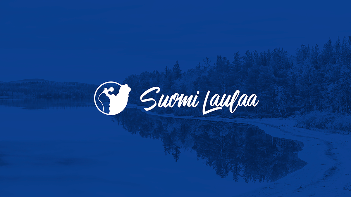 Suomi Laulaa -logo sinisellä pohjalla.
