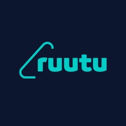 Ruutu's logo on a dark background.