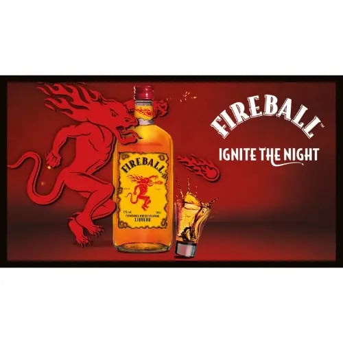 Fireball vaakasuuntainen mainos.