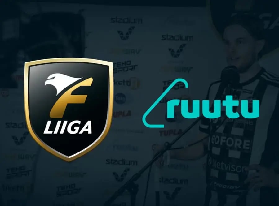 F-liigan ja Ruudun logot tummalla taustalla.