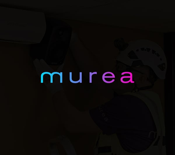 Cover photo of Murea. It's just a blue-to-purple gradient text that says 