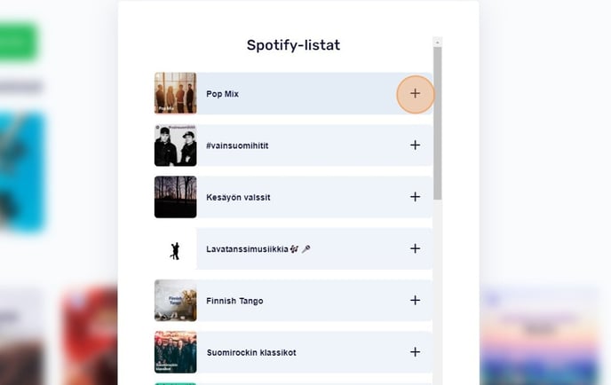 Näin tuot Spotify-listan Feelmentiin - Step 6