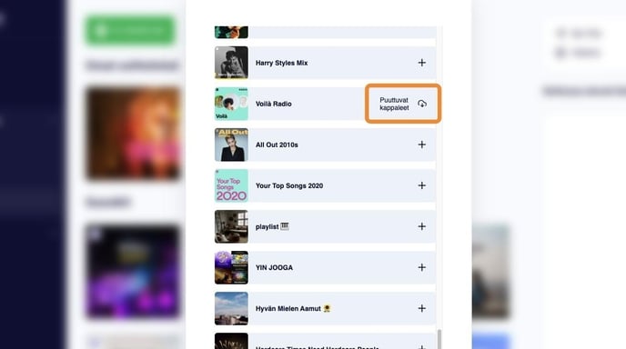 Näin tuot Spotify-listan Feelmentiin - Step 7